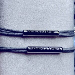 NWOT- Memento Mori & Vivere adjustable bracelets, gray, men and women’s sizes